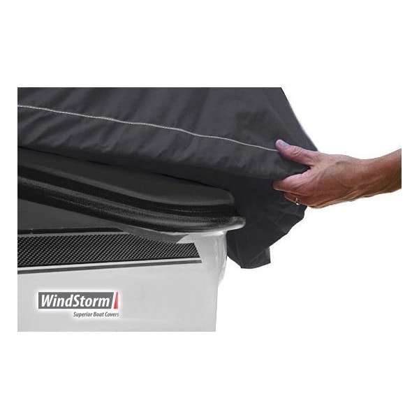 Eevelle Boat Cover INFLATABLE Blunt Nose, Outboard Fits 19ft 6in L up to 100in W Charcoal WSINFB19100B-CHL - main